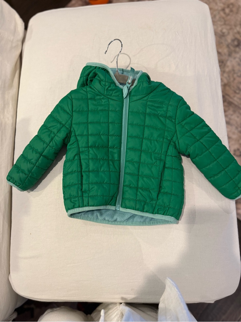 Kids Lightweight Quilted Puffer Jacket - Green